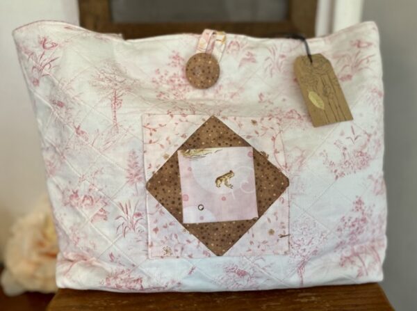 Pink Toile Diaper Bag